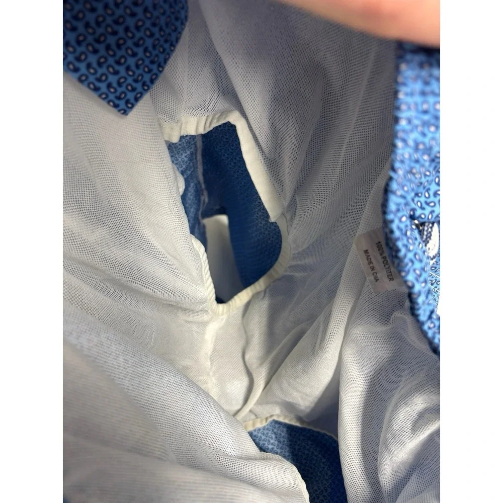 Peter Millar Swim Shorts Trunks Extra Large Blue Mens Performance Pockets Lined